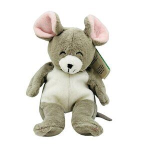 Mary Meyer Vintage Mouse‎ Snuffy Plush Gray Beanie 1998 Yankee Candle Mascot 9"